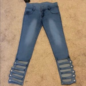 Caged Skinny Jeans